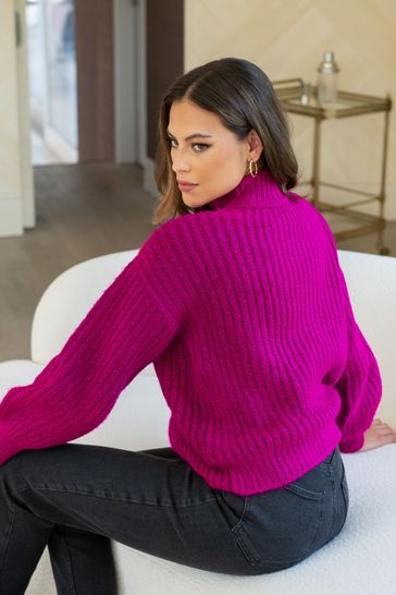 Chunky knit pink jumper outlet