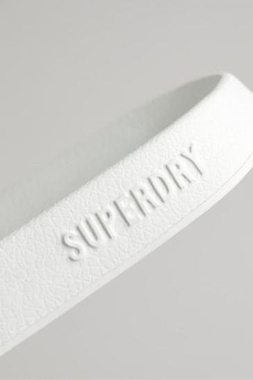 Buy Superdry White Code Logo Pool Sliders from Next Hungary