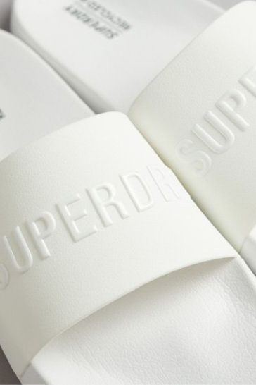 Superdry deals sliders white