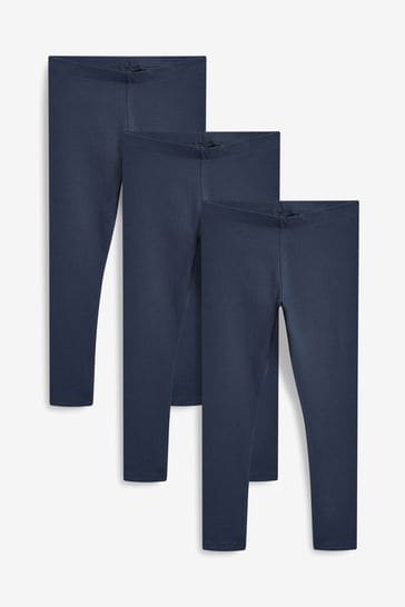 Buy Navy Blue Leggings 3 Pack (3-16yrs) from Next India