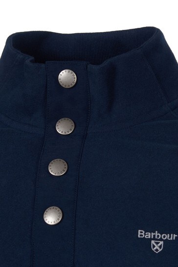 Barbour Navy Half Snap Sweatshirt