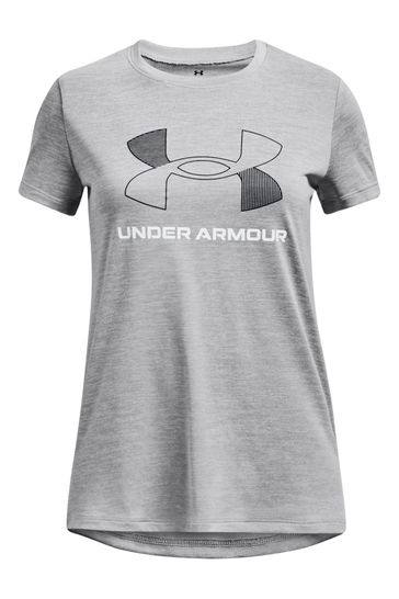 Under Armour Grey UA Tech BL Twist Short Sleeve T-Shirt