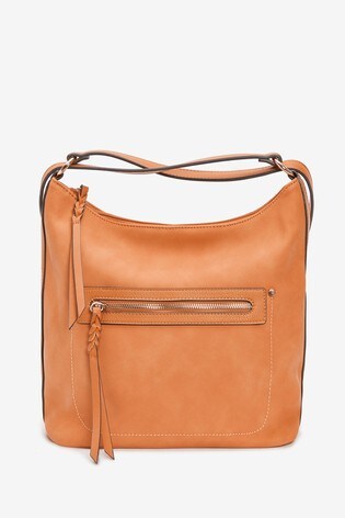 leather look rucksack