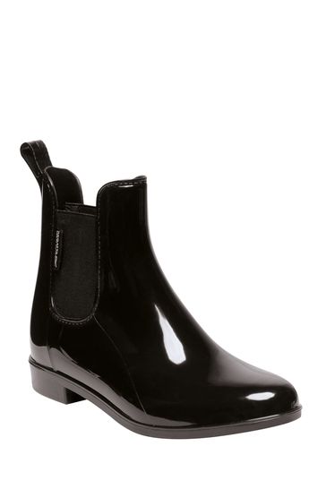 Ladies black discount ankle wellies