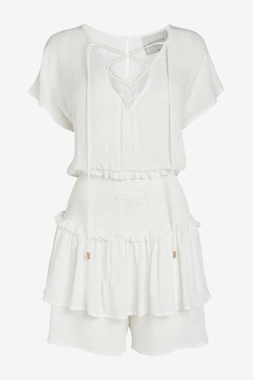 Next white playsuit top