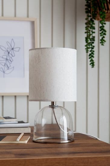 Mini glass store table lamp