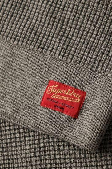 Buy Superdry Grey Textured Crew Knit Jumper from Next Austria
