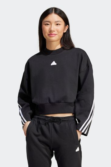 adidas Black Sportswear Future Icons 3-Stripes Sweatshirt