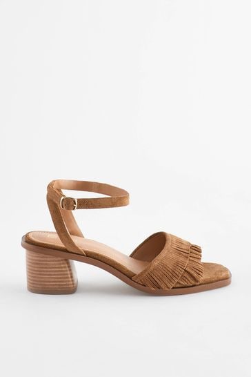 Tan heeled clearance sandals uk