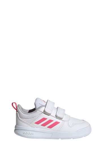adidas White/Pink Tensaur Infant Trainers