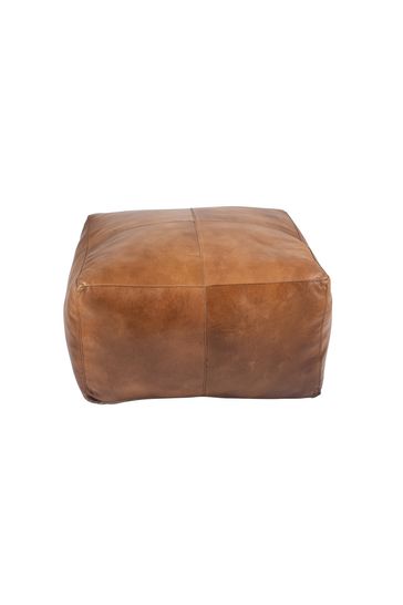Leather pouffe next new arrivals