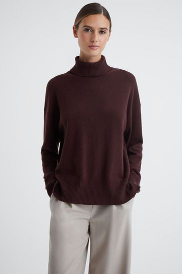 Reiss Berry Alexis Wool Blend Roll Neck Jumper