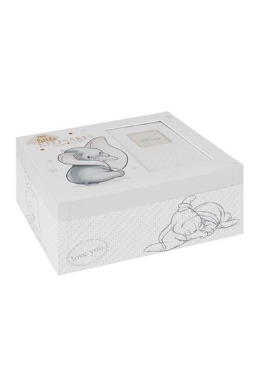 Disney White Magical Beginnings Dumbo Keepsake Photo Box