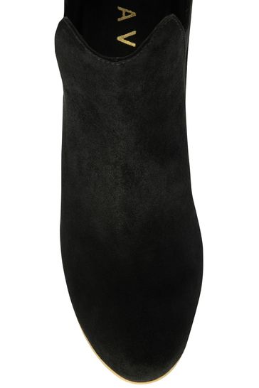 Black suede leather ankle boots on sale