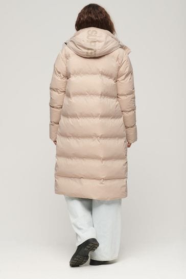 Buy Superdry Grey Hooded Longline Puffer Jacket from Next Hungary
