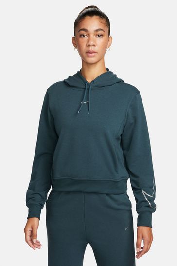 Buy Nike Dark Green Dri FIT Metallic Swoosh Hoodie from Next Poland