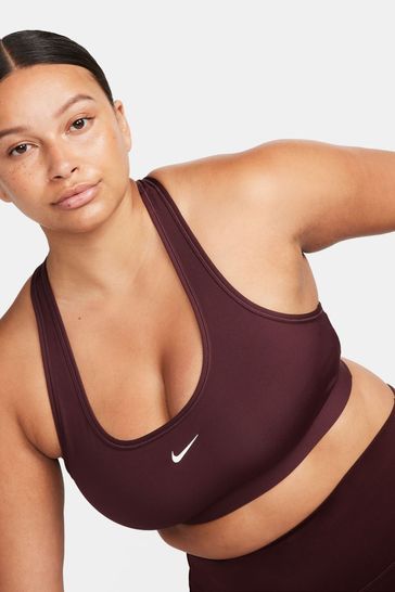 Burgundy nike sports bra discount