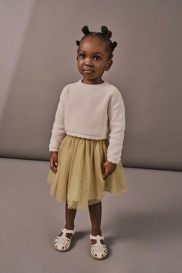 Buy Green 2pc Jumper And Mesh Skirt Set 3mths 7yrs from Next Bahrain