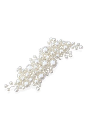 Ivory & Co Silver Pearl Blossom Statement Clip