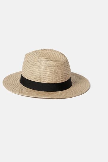 Buy Jigsaw Natural Straw Fedora Hat from Next Ireland