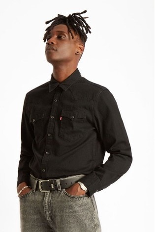 Levi's barstow western shirt black outlet