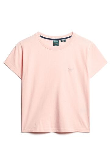 Buy Superdry Pink Essential Logo 90 s T Shirt from Next Luxembourg