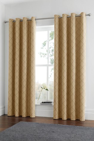 Serene Yellow Wilmslow Eyelet Curtains