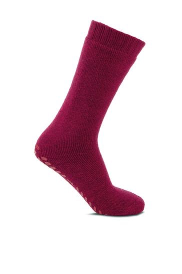 Totes Pink Ladies Premium Thermal Wool Blend Slipper Socks