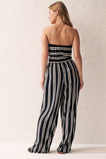 Striped bandeau jumpsuit outlet