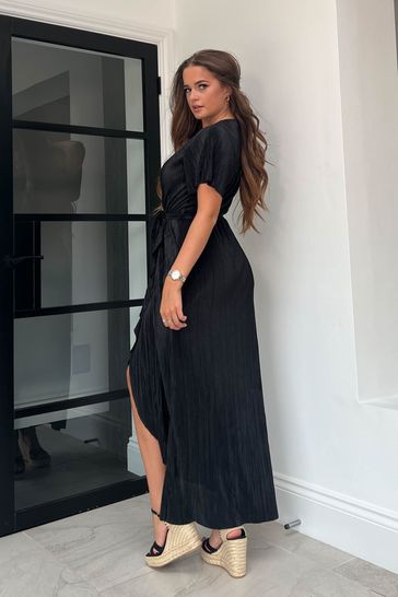 Girl In Mind Black Farren Wrap Maxi Dress