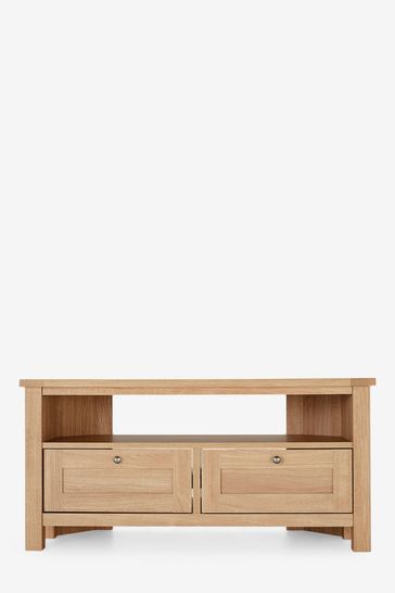 Natural Malvern Oak Effect Up to 46 inch Corner TV Unit