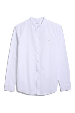 Farah white grandad shirt hotsell