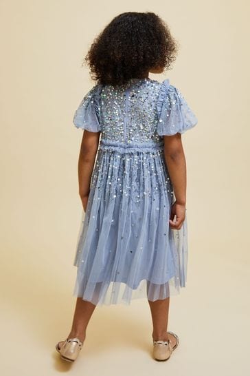 Buy Amelia Rose Childrens Blue Embellished Dress from Next Luxembourg