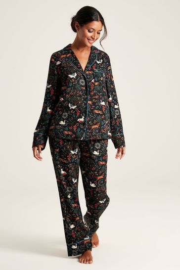 Joules Alma Black Pyjama Set