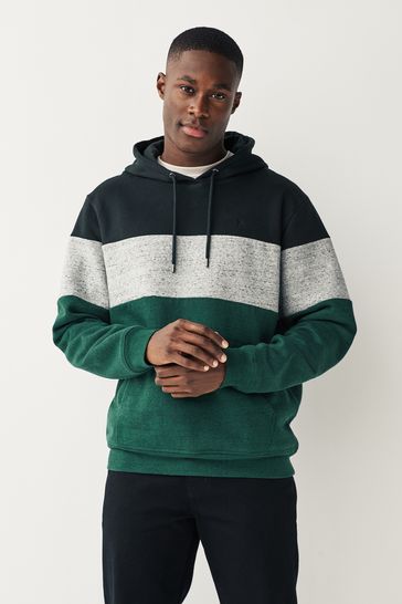 Green Block Overhead Hoodie