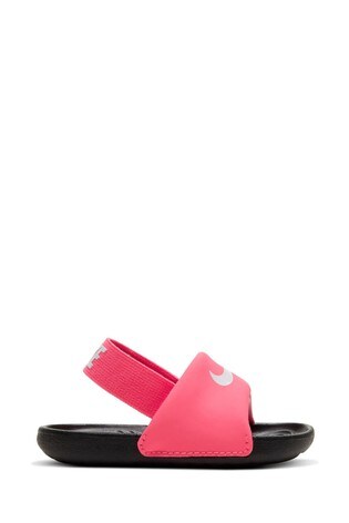 Nike Black/Pink Kawa Infant Sliders