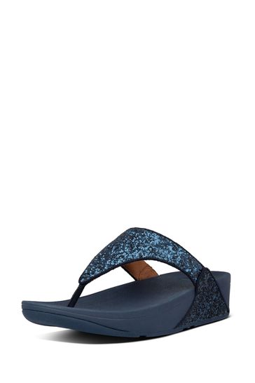 glitter toe post sandals