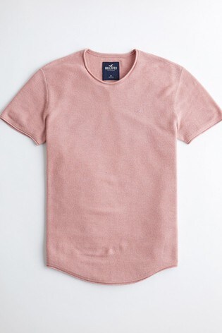 pink hollister t shirt