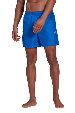 adidas Blue 3 Stack Solid Swim Shorts