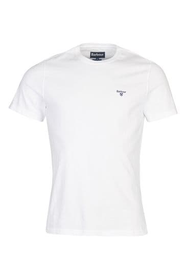 Barbour t shirt white outlet