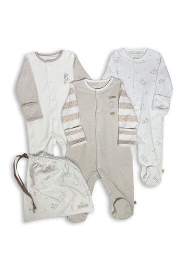 The Essential One Baby Unisex Neutral Sleepsuits Three Pack