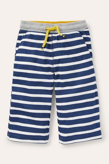 Boden Stripe Blue Jersey Baggies Shorts