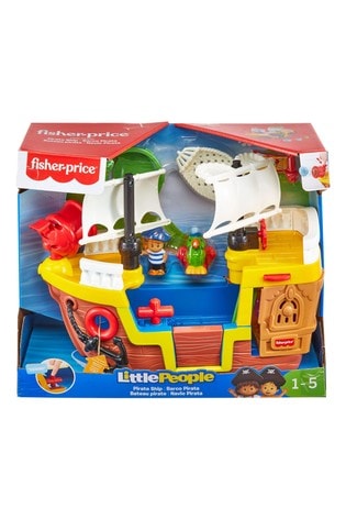 Fisher Price Little People LIL PIRATE SHIP Boat Music Fun Sounds Pirate Ocean 