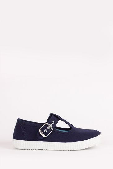 Buy Trotters London Navy Blue Nantucket Canvas Shoes from the Next UK ...