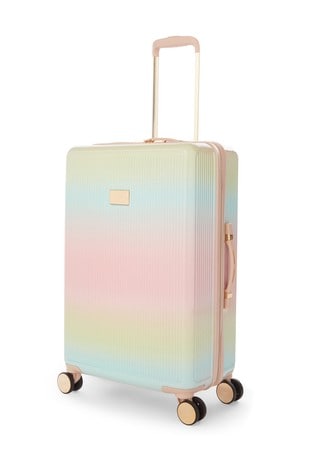 Dune London Pink Olive Medium Suitcase