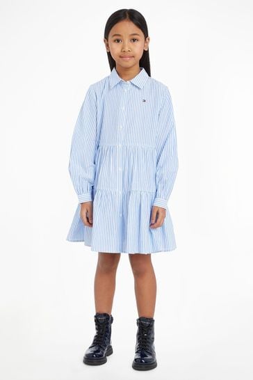 Tommy Hilfiger Kids Blue Stripe Shirt Dress