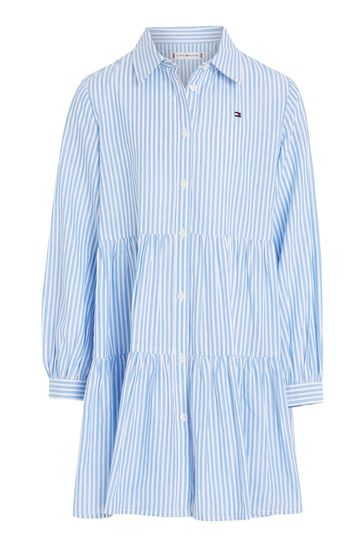 Buy Tommy Hilfiger Kids Blue Stripe Shirt Dress from Next Canada