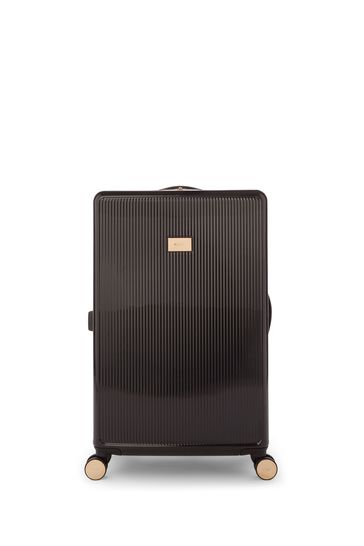 Dune London Black Olive Large Suitcase