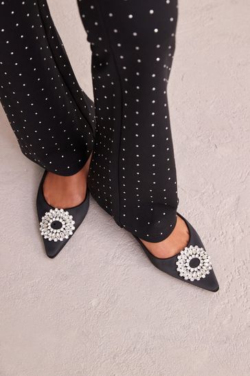 Black polka dot flats 2025