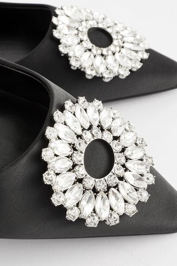 White shop rhinestone flats